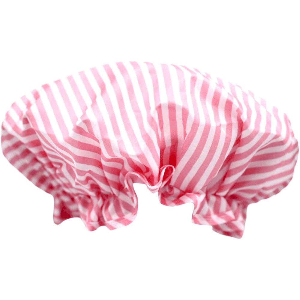 SMUG Reusable Shower Cap for Women, Waterproof Cap for Long Hair, Candy Shop Print